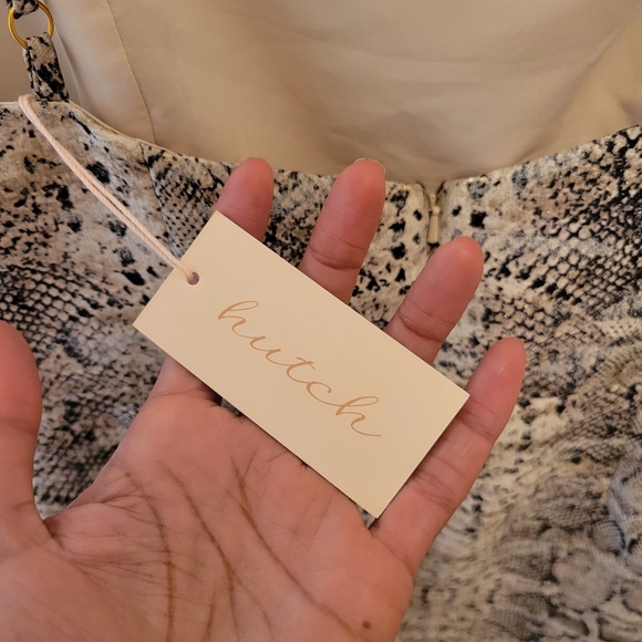 HUTCH Snakeskin Dress Spaghetti Straps Ruf… - Picture 5 of 8